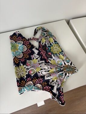 H&M Floral Multicolor One-Piece Swimsuit